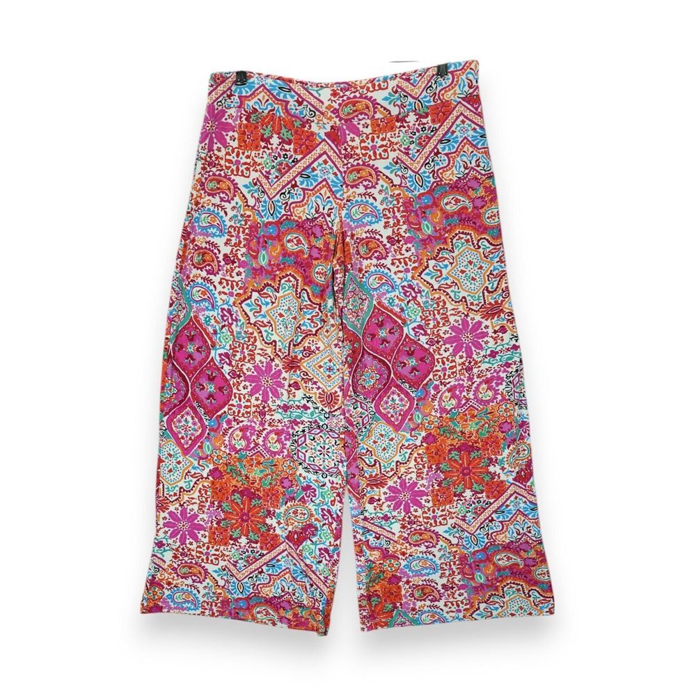 Lauren Ralph Lauren Women's Multicolor Palazzo Pants Wide Leg Size Large